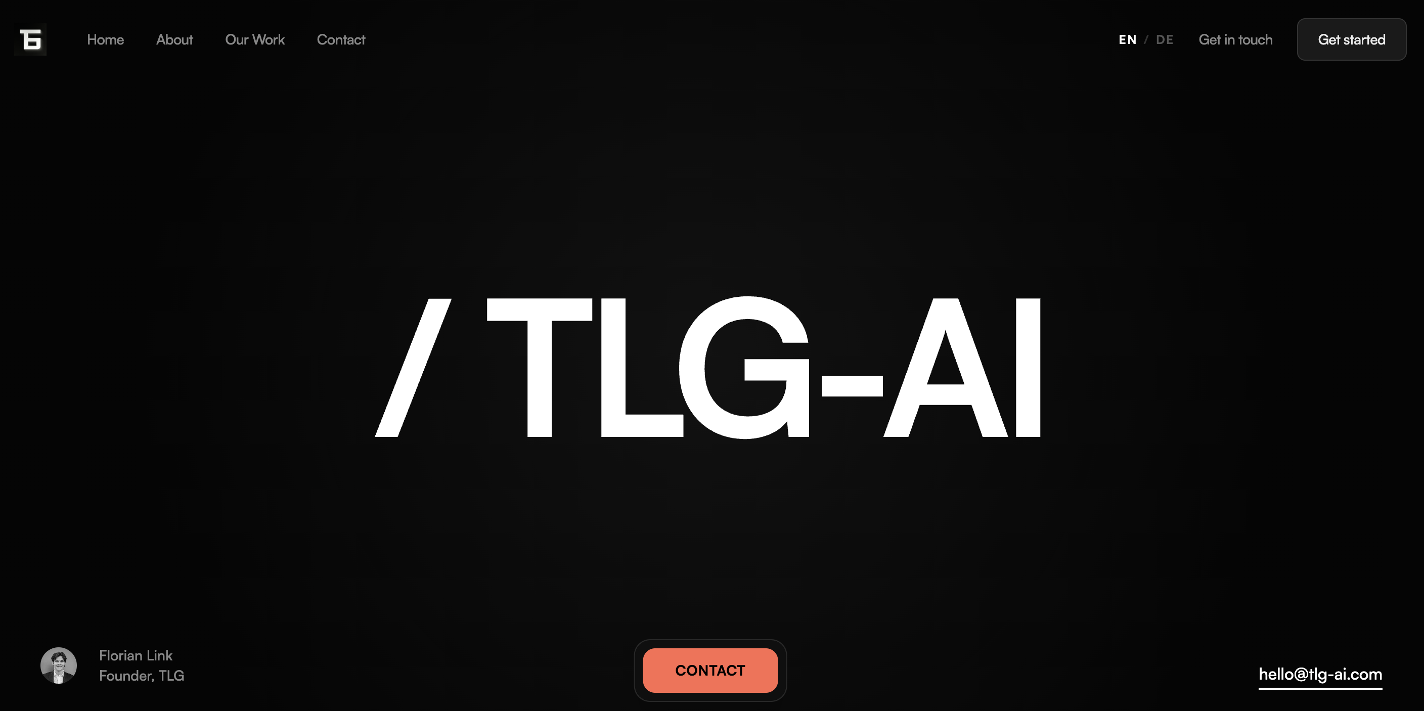 Startup website homepage preview